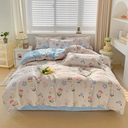 91家纺网 家纺一手货源 找家纺 （总）仟人梦 2024新款AB版直播爆款植物羊绒四件套