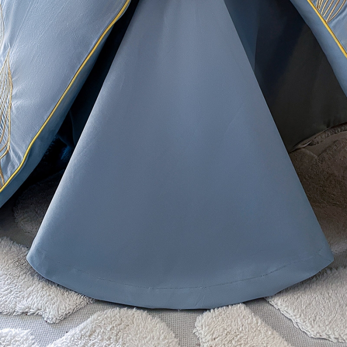 91家纺网 家纺一手货源 找家纺 爱妮菲 A类母婴级全棉磨毛四件套纯棉高精密刺绣长绒棉床上用品床笠款