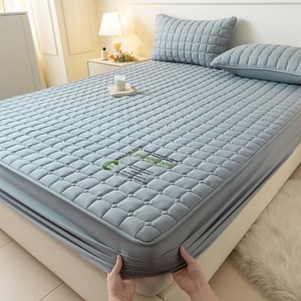 91家纺网 家纺一手货源 找家纺 卡伦 2025新款夹棉床笠烫画系列元素-灰