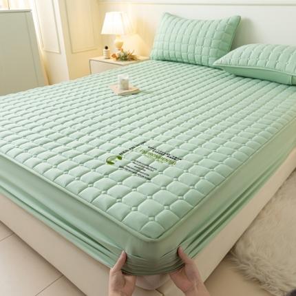 91家纺网 家纺一手货源 找家纺 卡伦 2025新款夹棉床笠烫画系列元素-绿