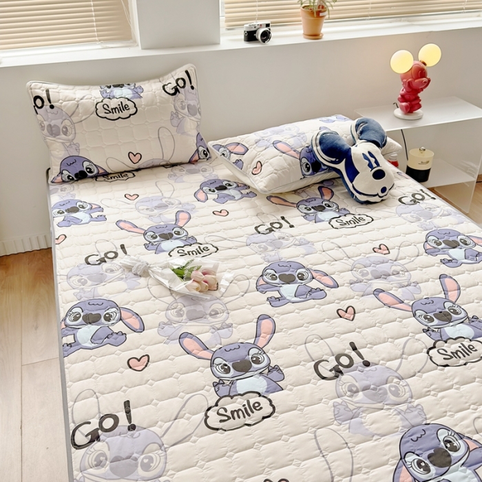 91家纺网 家纺一手货源 找家纺 舒居 2024新款亲肤棉夹棉防水床笠 小怪兽