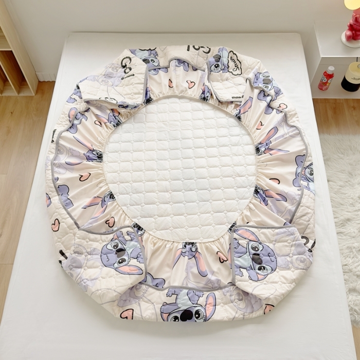 91家纺网 家纺一手货源 找家纺 舒居 2024新款亲肤棉夹棉防水床笠 小怪兽