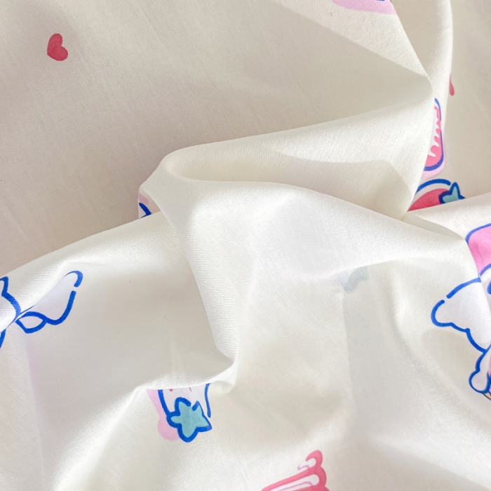 91家纺网 家纺一手货源 找家纺 锦润 2025新款三丽鸥正版授权系列印花全棉四件套草莓美乐蒂