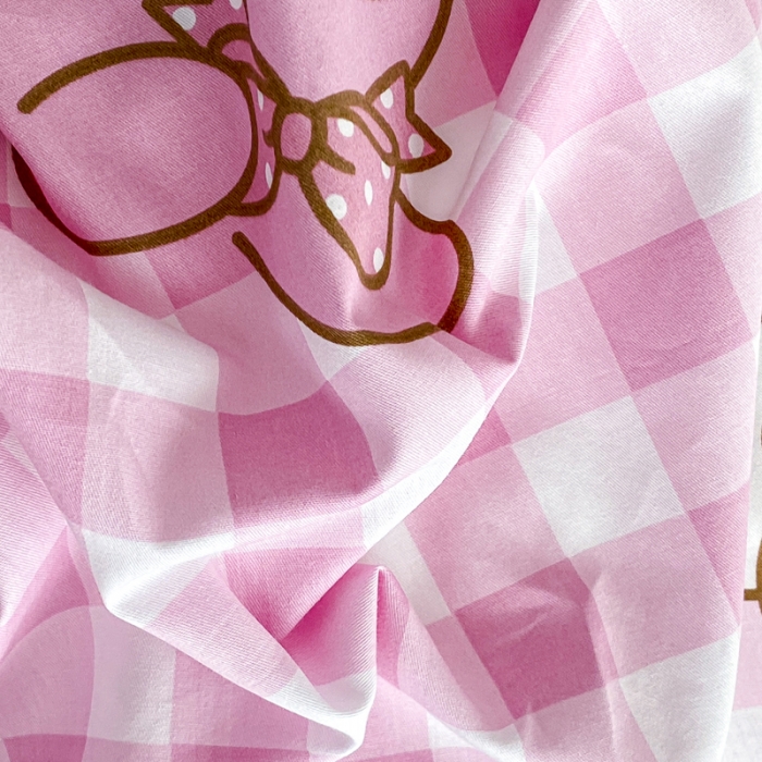 91家纺网 家纺一手货源 找家纺 锦润 2025新款三丽鸥正版授权系列印花全棉四件套粉格美乐蒂