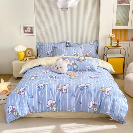 91家纺网 家纺一手货源 找家纺 锦润 2025新款三丽鸥正版授权系列印花全棉四件套星星大耳狗