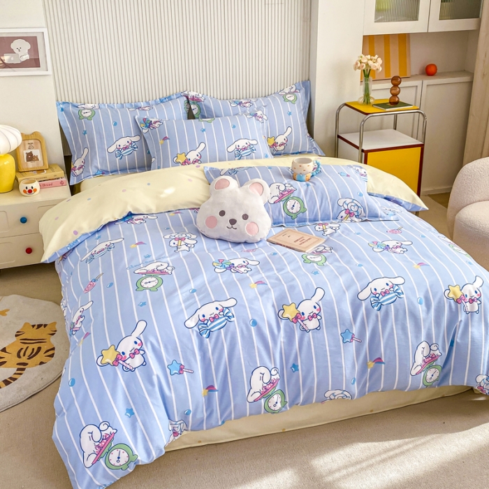 91家纺网 家纺一手货源 找家纺 锦润 2025新款三丽鸥正版授权系列印花全棉四件套星星大耳狗