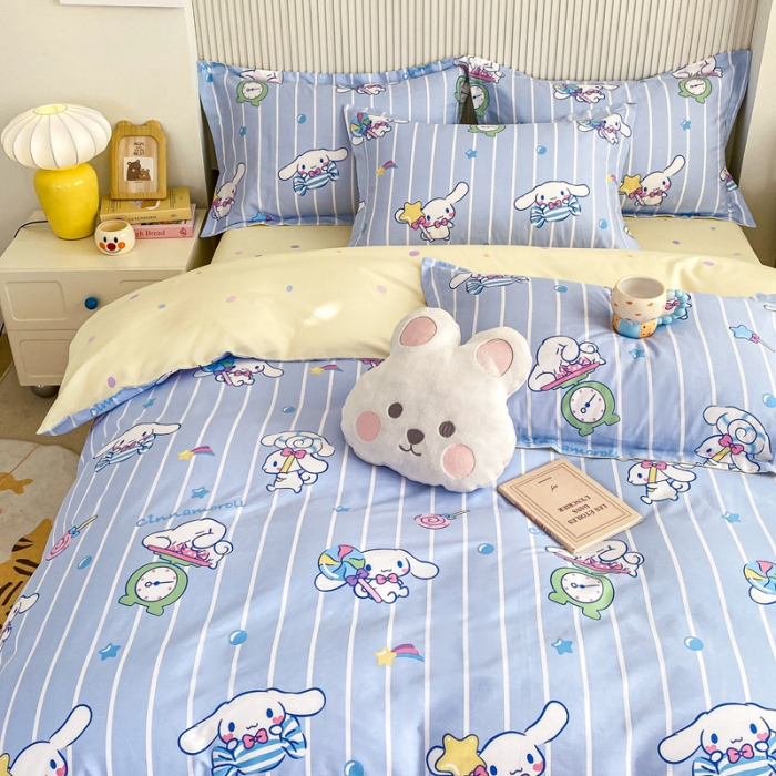 91家纺网 家纺一手货源 找家纺 锦润 2025新款三丽鸥正版授权系列印花全棉四件套星星大耳狗