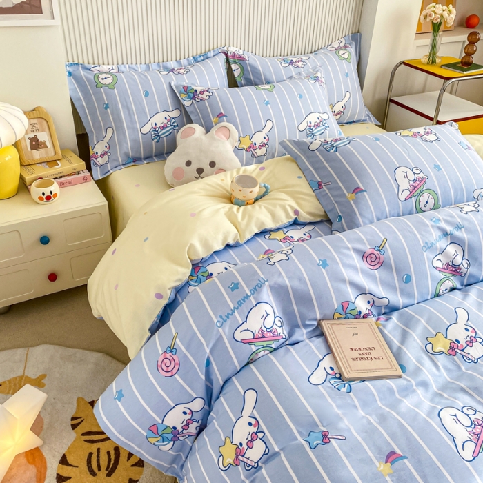 91家纺网 家纺一手货源 找家纺 锦润 2025新款三丽鸥正版授权系列印花全棉四件套星星大耳狗