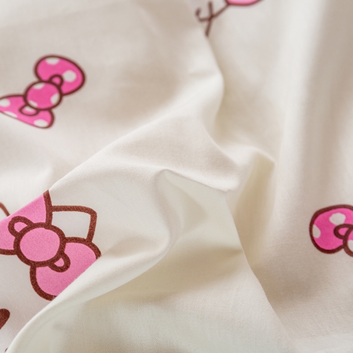 91家纺网 家纺一手货源 找家纺 锦润 2025新款三丽鸥系列印花学生三件套纯棉全棉三件套爱心KT猫