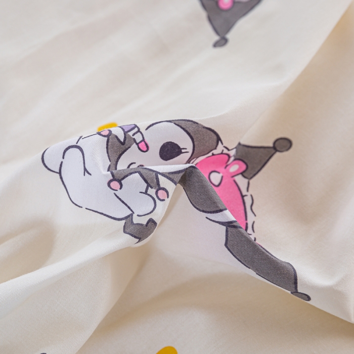 91家纺网 家纺一手货源 找家纺 锦润 2025新款三丽鸥系列印花学生三件套纯棉全棉三件套库洛米伙伴