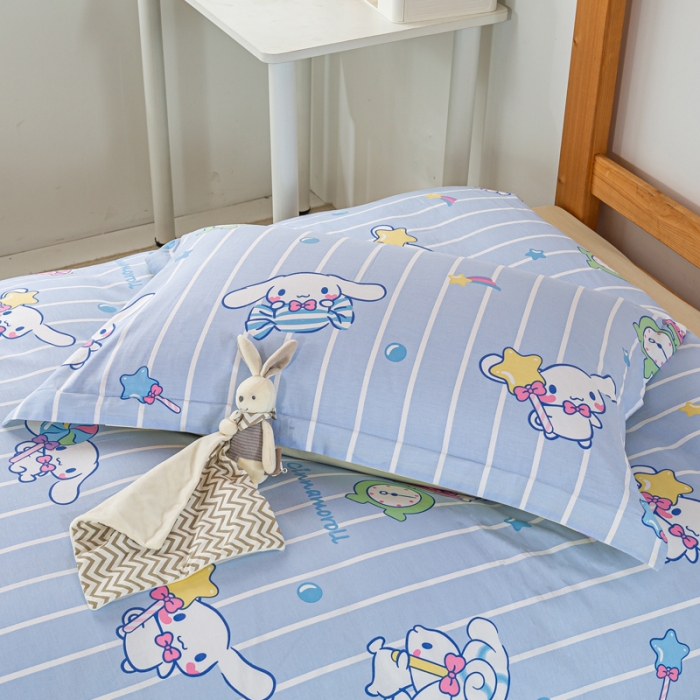 91家纺网 家纺一手货源 找家纺 锦润 2025新款三丽鸥系列印花学生三件套纯棉全棉三件套星星大耳狗