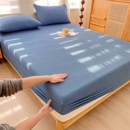 （总）恋人优选 2024新款纯棉色织床笠枕套