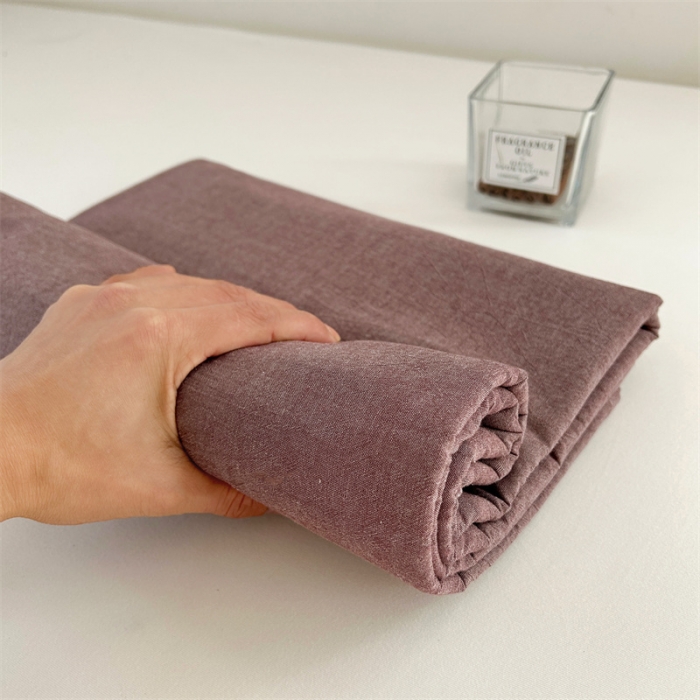 91家纺网 家纺一手货源 找家纺 恋人优选 2024新款色织纯棉水洗棉床笠 咖啡