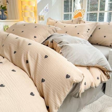 91家纺网 家纺一手货源 找家纺 席佬大 2025新款A类提花泡泡云朵棉四件套 莫里