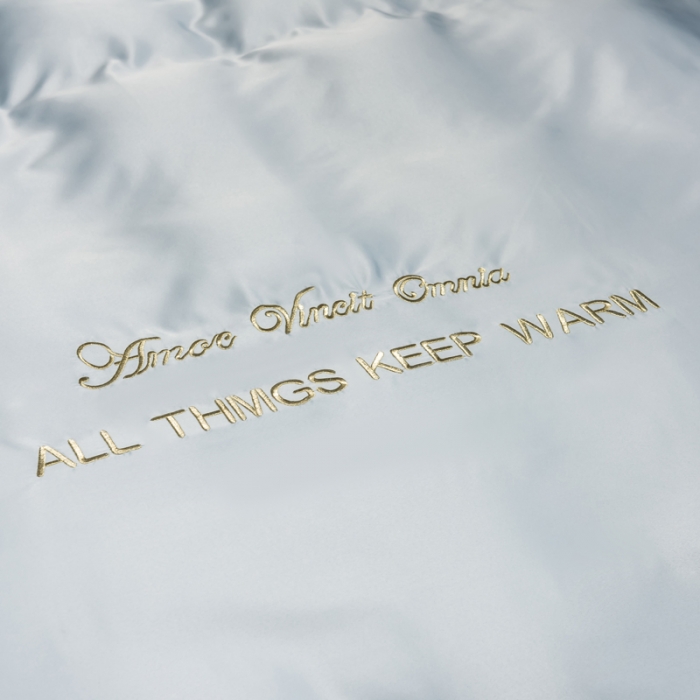 91家纺网 家纺一手货源 找家纺 欧冠 2024新品水洗真丝绣花盛夏系列单被套四件套月光蓝