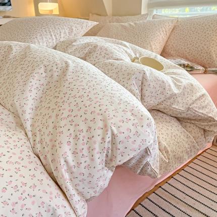 91家纺网 家纺一手货源 找家纺 柠馨 2024新款帕拉图系列13372全棉印花四件套芊芊