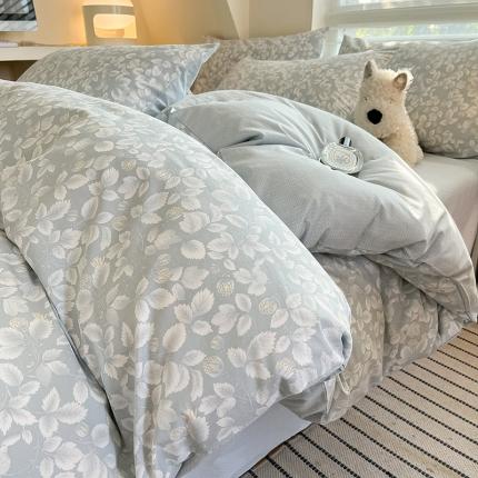 柠馨 2024新款帕拉图系列13372全棉印花四件套叶澜