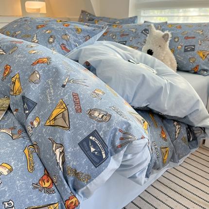 91家纺网 家纺一手货源 找家纺 柠馨 2024新款帕拉图系列13372全棉印花四件套印象欧风