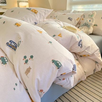 柠馨 2024新款帕拉图系列13372全棉印花四件套小汽车