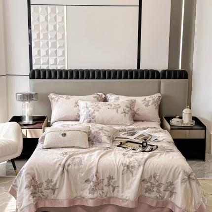 91家纺网 家纺一手货源 找家纺 （总）娇逸家居 2025新款天丝莫代尔镂空花边印花夏被夏凉被