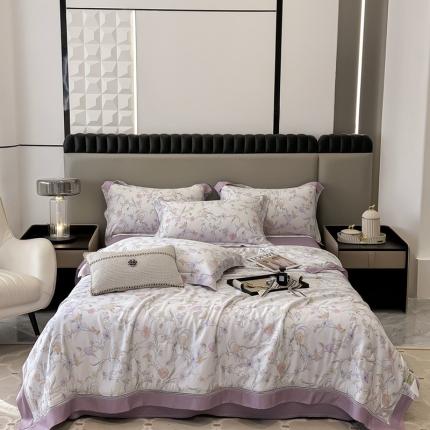 91家纺网 家纺一手货源 找家纺 （总）娇逸家居 2025新款天丝莫代尔镂空花边印花夏被夏凉被