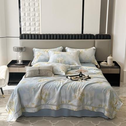 91家纺网 家纺一手货源 找家纺 （总）娇逸家居 2025新款天丝莫代尔镂空花边印花夏被夏凉被