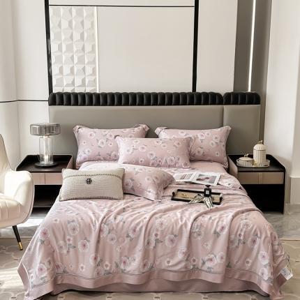 91家纺网 家纺一手货源 找家纺 （总）娇逸家居 2025新款天丝莫代尔镂空花边印花夏被夏凉被