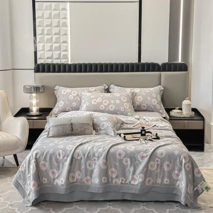 91家纺网 家纺一手货源 找家纺 （总）娇逸家居 2025新款天丝莫代尔镂空花边印花夏被夏凉被