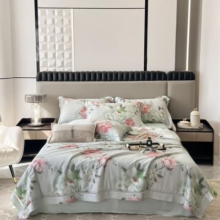 91家纺网 家纺一手货源 找家纺 （总）娇逸家居 2025新款天丝莫代尔镂空花边印花夏被夏凉被