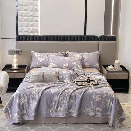 91家纺网 家纺一手货源 找家纺 （总）娇逸家居 2025新款天丝莫代尔镂空花边印花夏被夏凉被