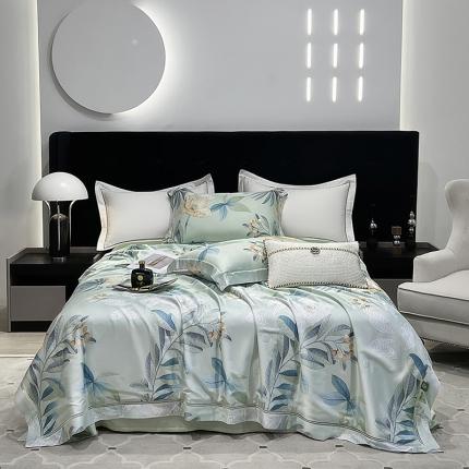 91家纺网 家纺一手货源 找家纺 （总）娇逸家居 2025新款天丝莫代尔镂空花边印花夏被夏凉被