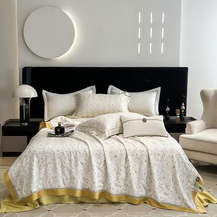 91家纺网 家纺一手货源 找家纺 （总）娇逸家居 2025新款天丝莫代尔镂空花边印花夏被夏凉被