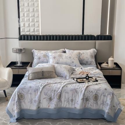 91家纺网 家纺一手货源 找家纺 （总）娇逸家居 2025新款天丝莫代尔镂空花边印花夏被夏凉被