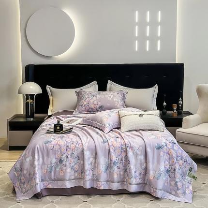 91家纺网 家纺一手货源 找家纺 （总）娇逸家居 2025新款天丝莫代尔镂空花边印花夏被夏凉被