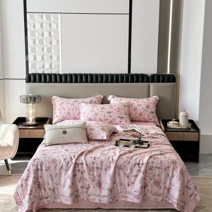 91家纺网 家纺一手货源 找家纺 （总）娇逸家居 2025新款天丝莫代尔镂空花边印花夏被夏凉被