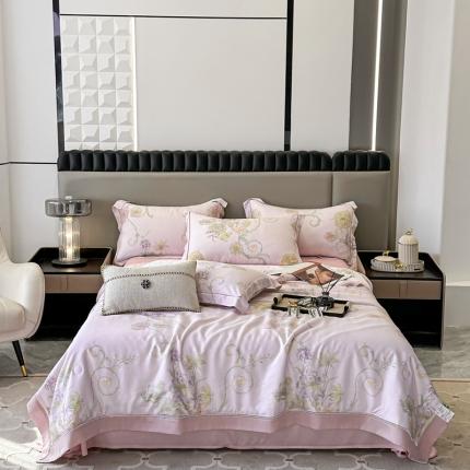 91家纺网 家纺一手货源 找家纺 （总）娇逸家居 2025新款天丝莫代尔镂空花边印花夏被夏凉被