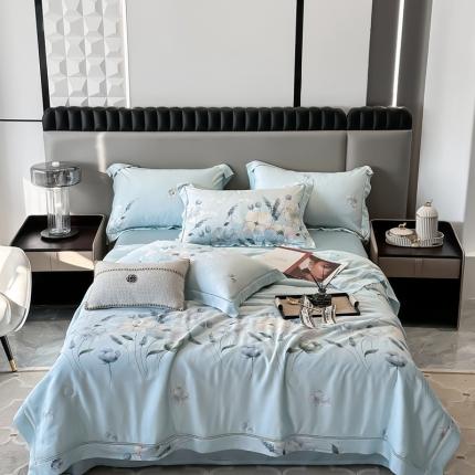 91家纺网 家纺一手货源 找家纺 （总）娇逸家居 2025新款天丝莫代尔镂空花边印花夏被夏凉被