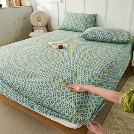 91家纺网 家纺一手货源 找家纺 （总）九沐良品 新款全棉无印老粗布单品床笠+三件套