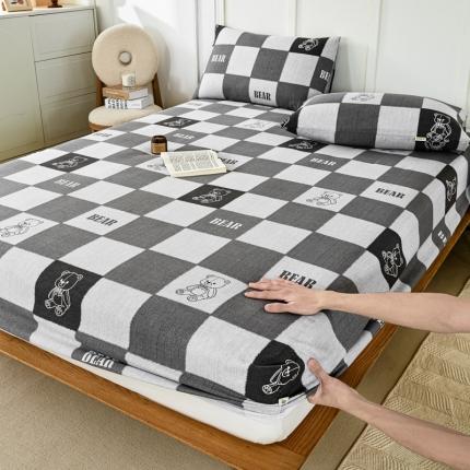 91家纺网 家纺一手货源 找家纺 （总）九沐良品 新款全棉无印老粗布单品床笠+三件套