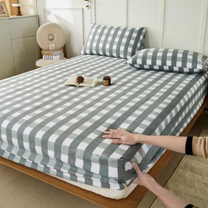 91家纺网 家纺一手货源 找家纺 （总）九沐良品 新款全棉无印老粗布单品床笠+三件套