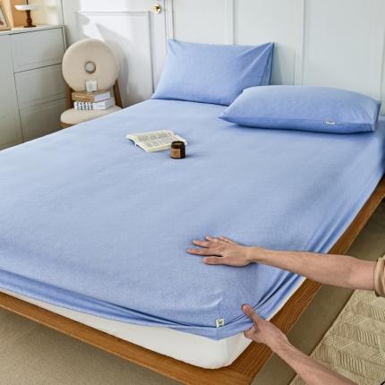 91家纺网 家纺一手货源 找家纺 （总）九沐良品 新款全棉无印老粗布单品床笠+三件套