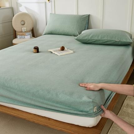 91家纺网 家纺一手货源 找家纺 （总）九沐良品 新款全棉无印老粗布单品床笠+三件套