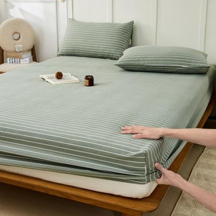 91家纺网 家纺一手货源 找家纺 （总）九沐良品 新款全棉无印老粗布单品床笠+三件套