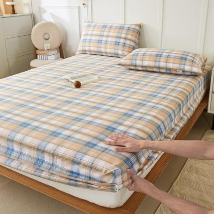 91家纺网 家纺一手货源 找家纺 （总）九沐良品 新款全棉无印老粗布单品床笠+三件套