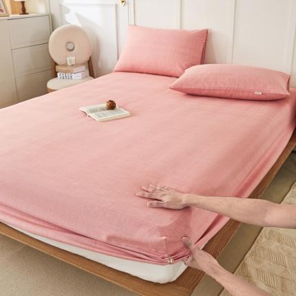 91家纺网 家纺一手货源 找家纺 （总）九沐良品 新款全棉无印老粗布单品床笠+三件套