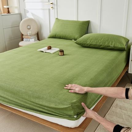 91家纺网 家纺一手货源 找家纺 （总）九沐良品 新款全棉无印老粗布单品床笠+三件套