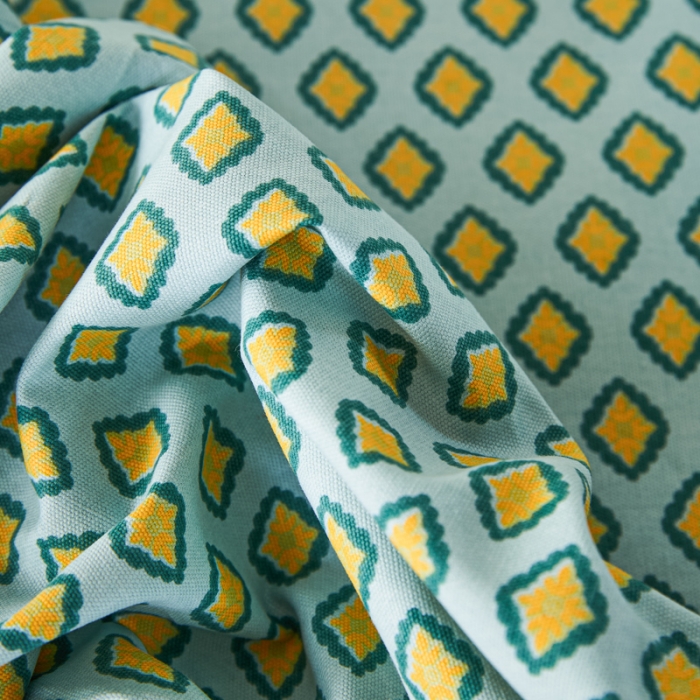 91家纺网 家纺一手货源 找家纺 九沐良品 新款全棉无印老粗布单品床笠+三件套 岸谷-绿