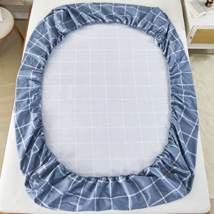 91家纺网 家纺一手货源 找家纺 九沐良品 新款全棉无印老粗布单品床笠+三件套 柏拉图兰