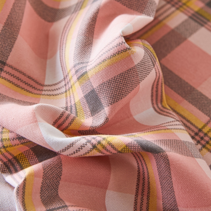 91家纺网 家纺一手货源 找家纺 九沐良品 新款全棉无印老粗布单品床笠+三件套 莫妮卡（粉）