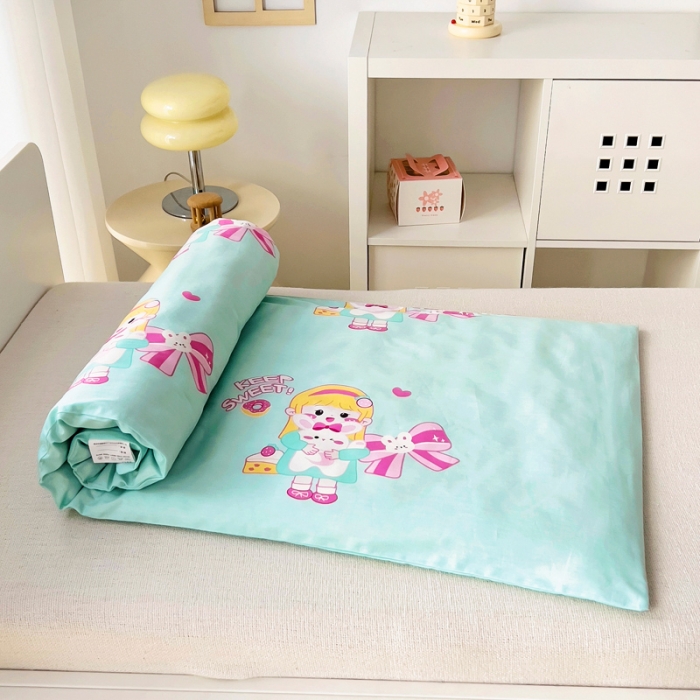 91家纺网 家纺一手货源 找家纺 乐秀 2025新款40S全棉13372幼儿园三件套六件套 甜心女孩